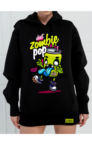 Zombie Baskılı 3 İplik Kadın Sweatshirt Siyah…