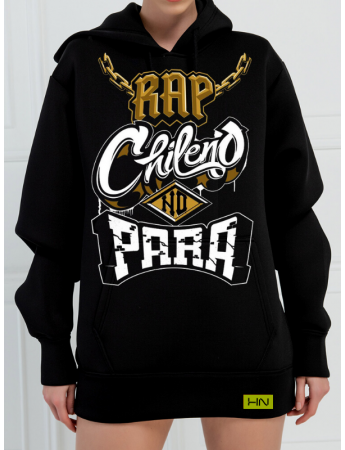 Rap Baskılı 3 İplik Kadın Sweatshirt Siyah