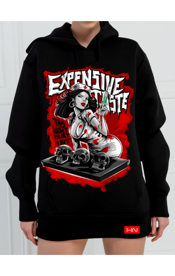 Exprensive Baskılı 3 İplik Kadın Sweatshirt Siyah…