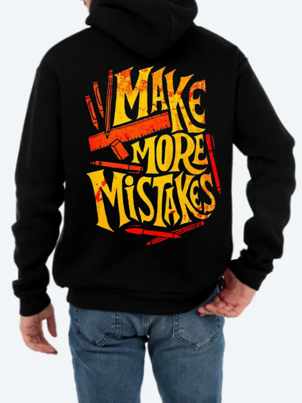 Make More Mistakes Baskılı Erkek Sweatshirt Siyah…