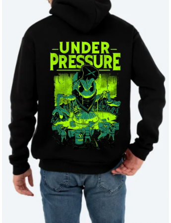 Underpressure Baskılı Erkek Sweatshirt Siyah