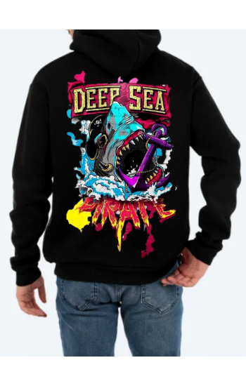 Deep Sea Baskılı Erkek Sweatshirt Siyah…