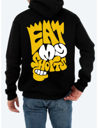 Eart Baskılı Erkek Sweatshirt Siyah