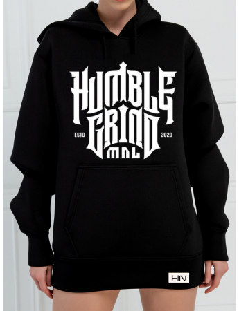 Humble Baskılı 3 İplik Kadın Sweatshirt Siyah