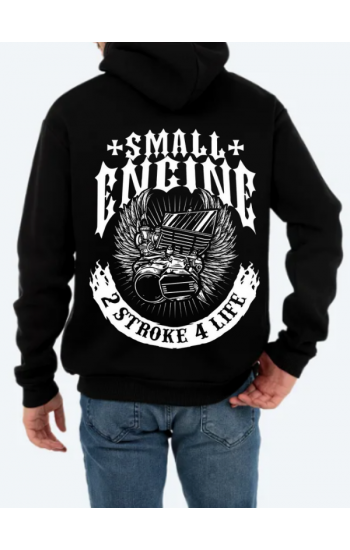 2 Stroke 4 Life Baskılı Erkek Sweatshirt Siyah…