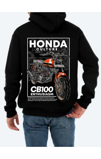 Honda Baskılı Erkek Sweatshirt Siyah…