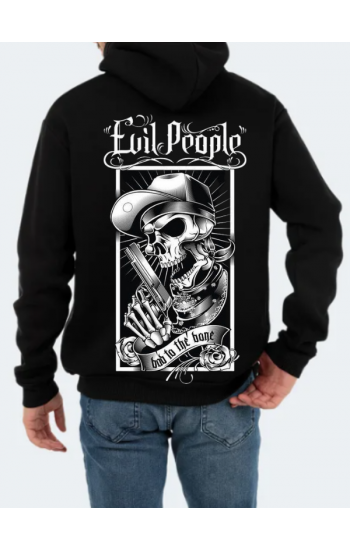 Evil People Baskılı Erkek Sweatshirt Siyah…