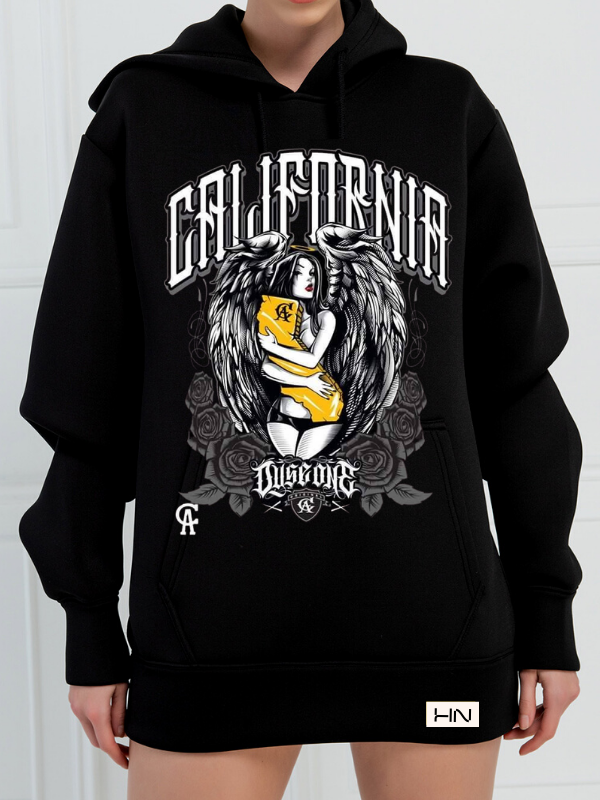 California Baskılı 3 İplik Kadın Sweatshirt Siyah…