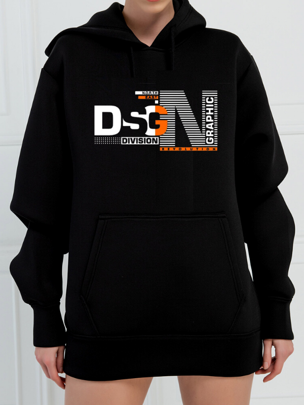 DSG Baskılı 3 İplik Kadın Sweatshirt Siyah…