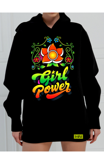 Girl Power Baskılı Kadın Sweatshirt Siyah…