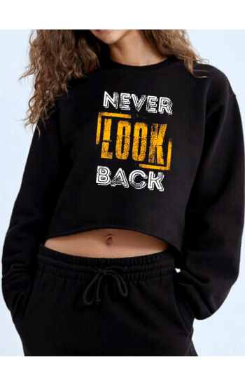 Nevet Look Back Baskılı Kadın Crop Sweatshirt…