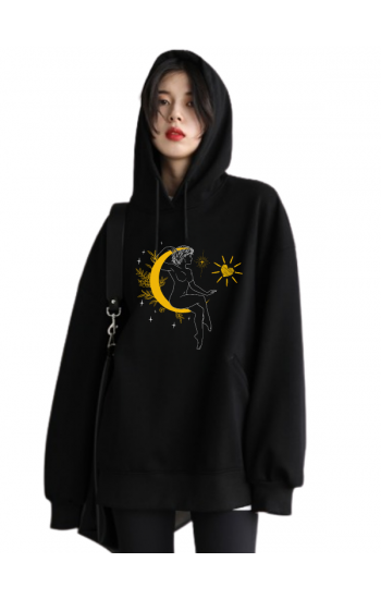 Celestial Sun Moon Baskılı Kadın Sweatshirt…