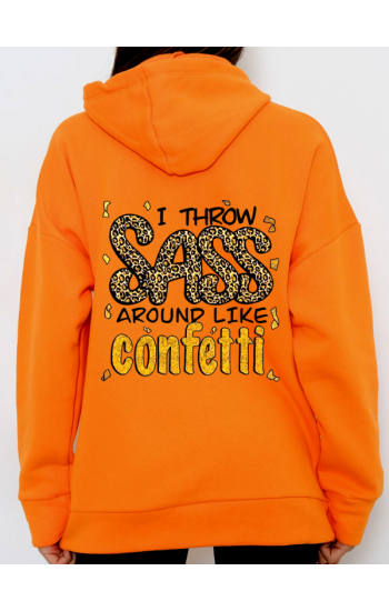 Sass Confetti Baskılı Kadın Sweatshirt…