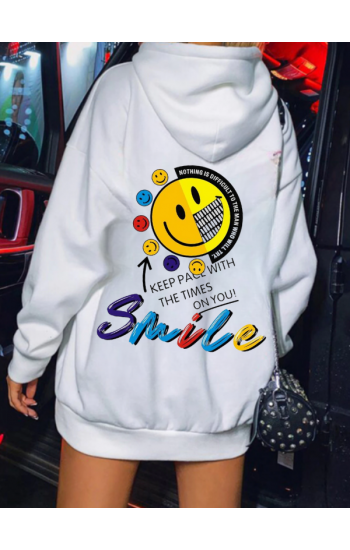 Smile Baskılı Kadın Sweatshirt…