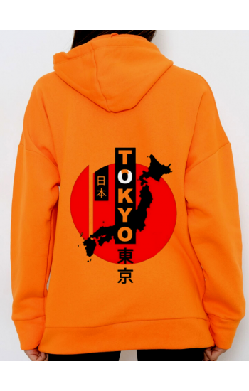 Tokyo Baskılı Kadın Sweatshirt Hardal…