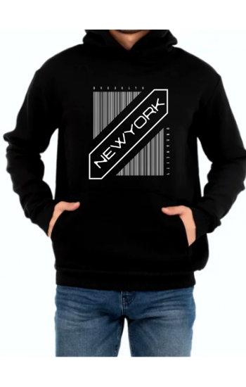 New York Baskılı Erkek Sweatshirt Siyah…