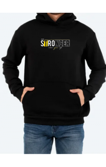 Stronger Baskılı Erkek Sweatshirt Siyah…