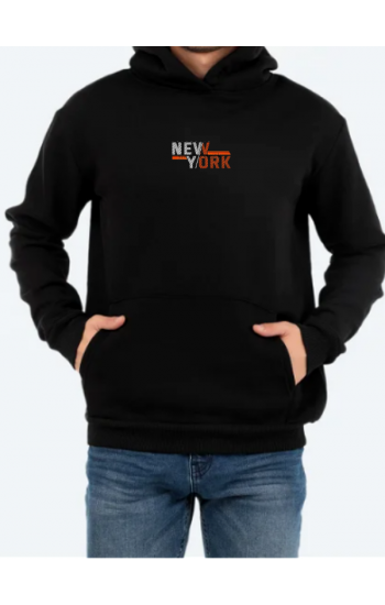 New York Baskılı Erkek Sweatshirt Siyah 01…