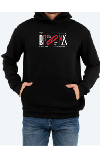 Bronix Baskılı Erkek Sweatshirt Siyah…