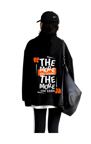 The More Baskılı Kadın Sweatshirt Siyah…