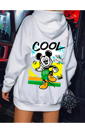 CooL Baskılı Kadın Sweatshirt Beyaz…