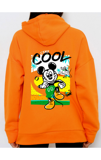 CooL Baskılı Kadın Sweatshirt Hardal…