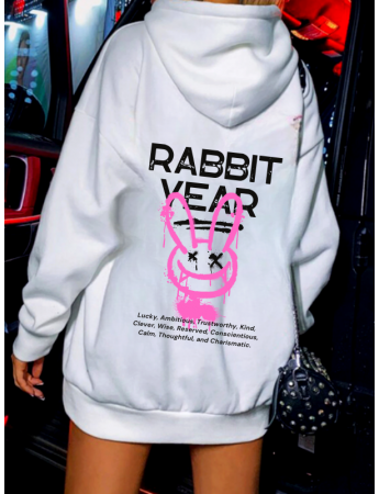 Rabbit Year Baskılı Kadin Sweatshirt