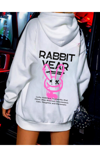 Rabbit Year Baskılı Kadin Sweatshirt…