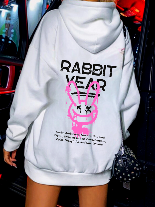 Rabbit Year Baskılı Kadin Sweatshirt…