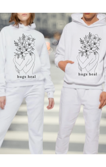 Sevgili Kombini Hugs Heal Baskılı Kişiye Özel Sweatshirt…