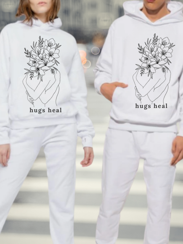 Sevgili Kombini Hugs Heal Baskılı Kişiye Özel Sweatshirt…