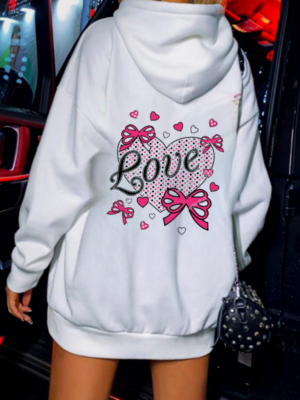 Love Baskılı Kadın Sweat Beyaz 01…