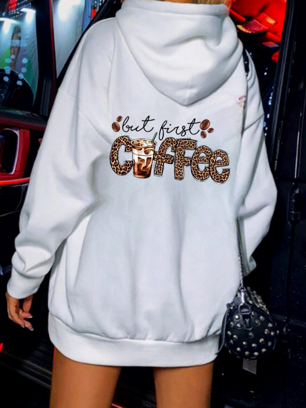 Cooffee Baskılı Kadın Sweat Beyaz…