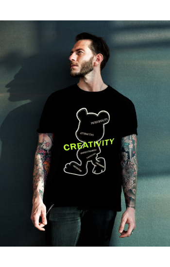 Creativity Yazılı T-Shirt Siyah…