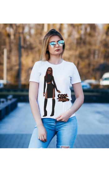 Cool Bang Baskılı Kadın Tshirt - Beyaz…