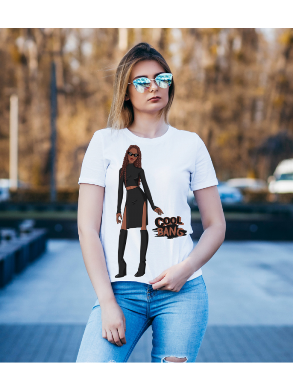 Cool Bang Baskılı Kadın Tshirt - Beyaz…