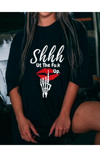 Shhh Baskılı Kadın T-shirt…