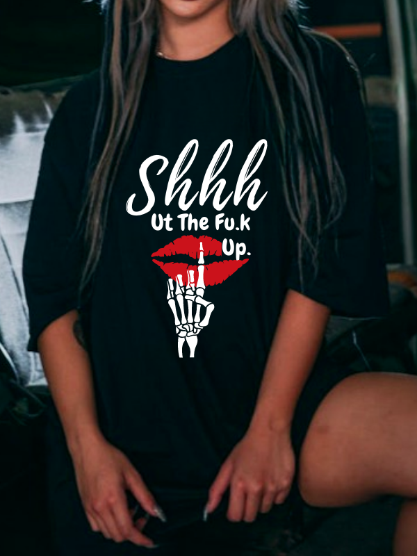 Shhh Baskılı Kadın T-shirt…