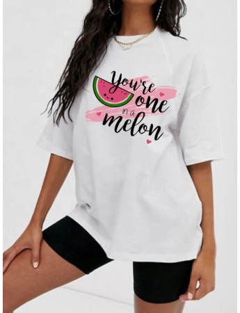 You Are One Melon Baskılı Kadın Tshirt