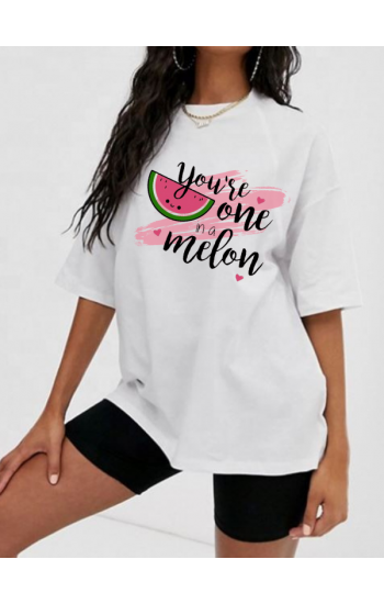 You Are One Melon Baskılı Kadın Tshirt…