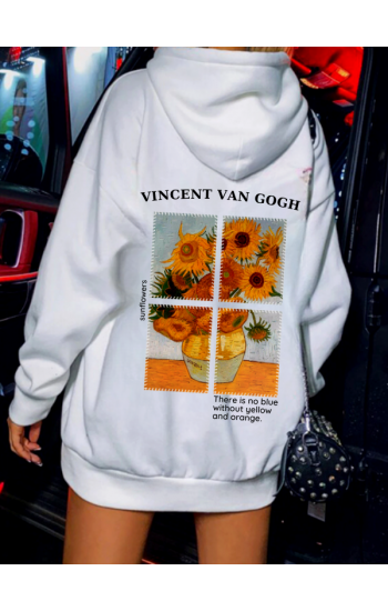 VINCENT VAN GOGH Baskılı Kadın Sweat…