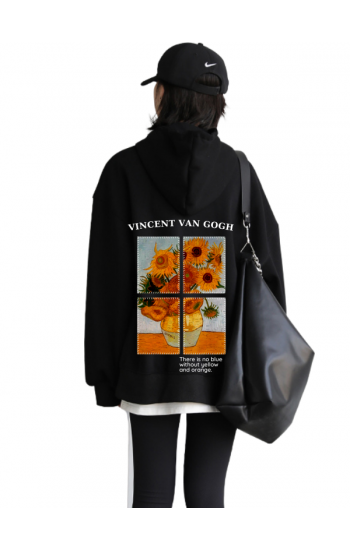 VINCENT VAN GOGH Baskılı Kadın Sweat Siyah…