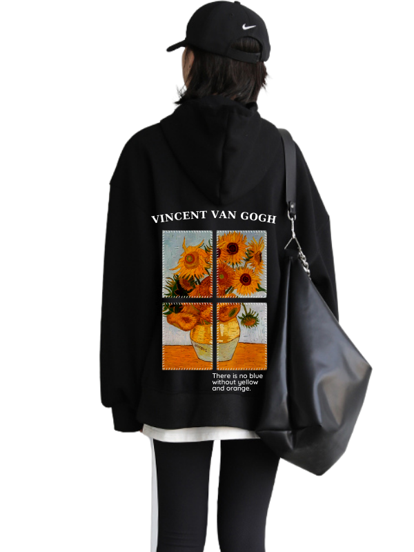 VINCENT VAN GOGH Baskılı Kadın Sweat Siyah…