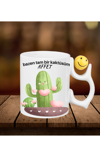 Kulpu Smile Emoji Top'lu Kişiye Özel Baskılı Kupa 05…