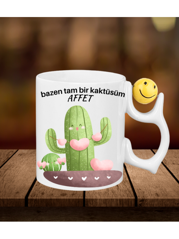 Kulpu Smile Emoji Top'lu Kişiye Özel Baskılı Kupa 05…