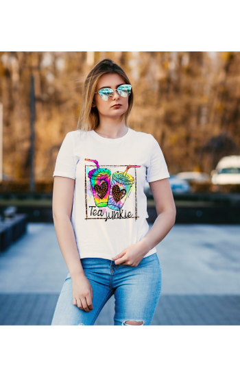 Tea Baskılı Kadın T-Shirt…