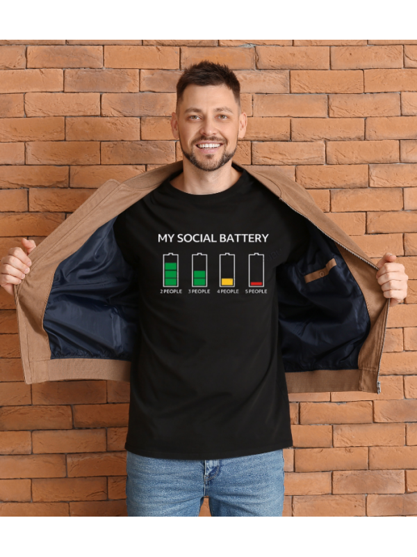 Battery Baskılı Erkek Tshirt…