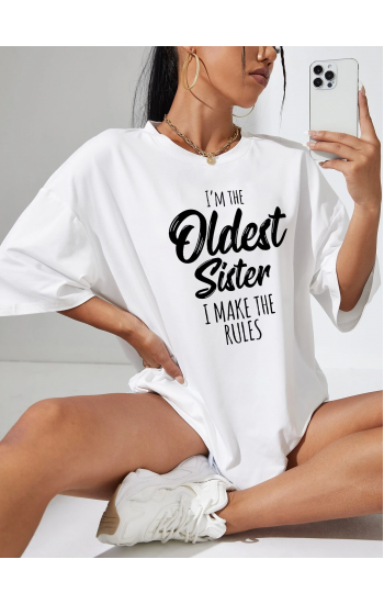 Oldest Sister Baskılı Kadın T-Shirt…