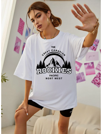 Rockies Baskılı Kadın T-Shirt