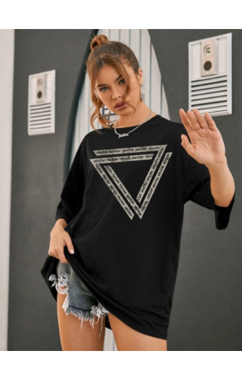 Geometrik Baskılı Kadın T-Shirt…